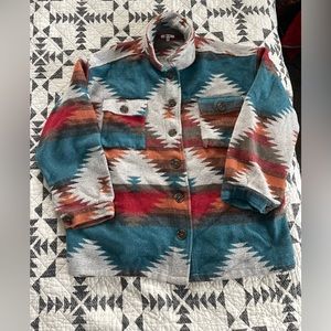 Women’s Western Boho Print Shacket -Jodifl Brand -Size 1X